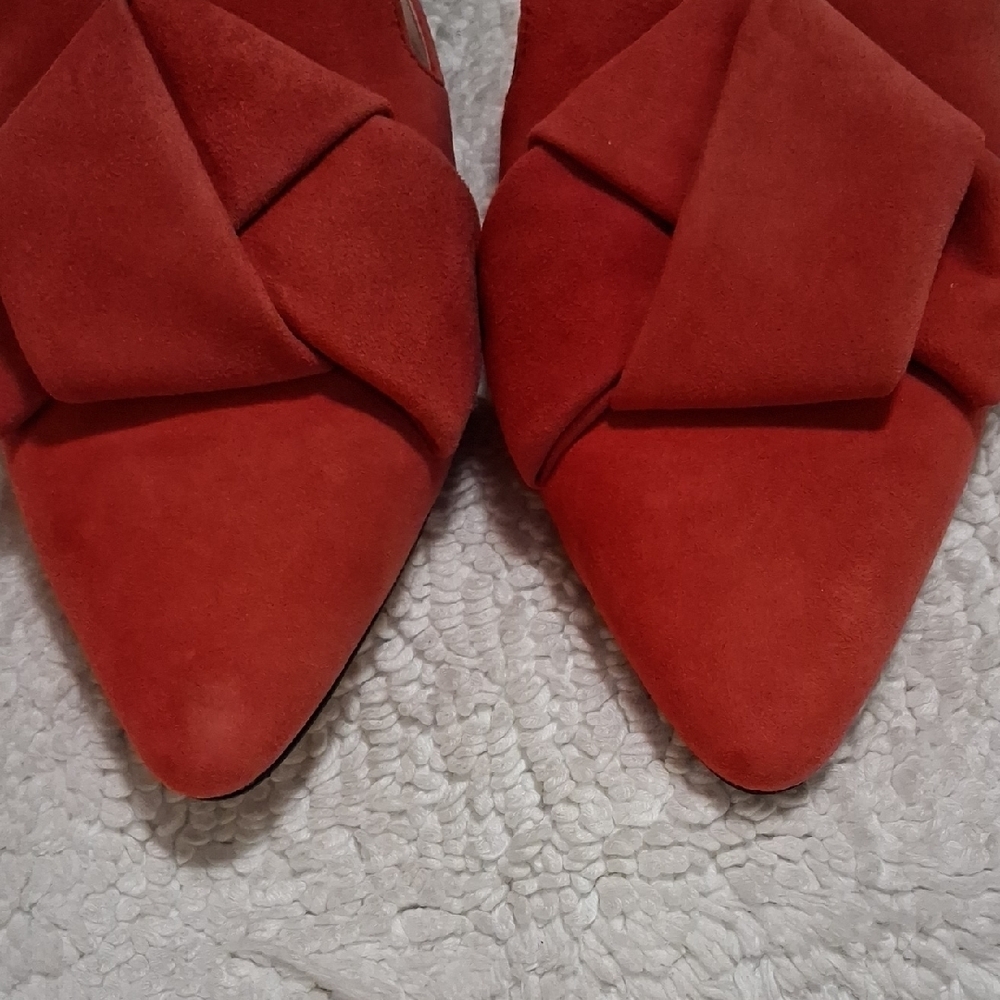 J. Crew Women's Bold Red Suede Mules - Picture 5 of 8